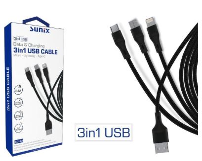 SUNİX 3İN1 USB CABLE SC-43