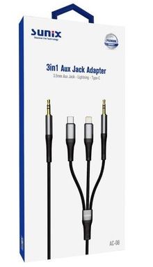 SUNİX AC-08 3İN 1AUX JACK ADAPTER