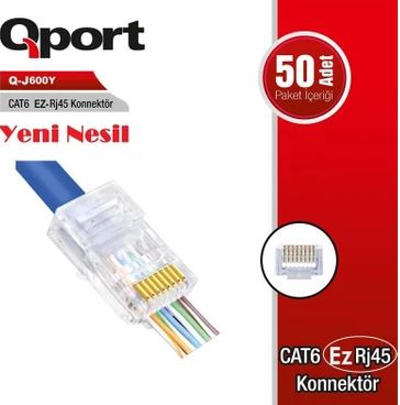QPORT CAT6 EZ-RJ45 CONECTOR J600Y