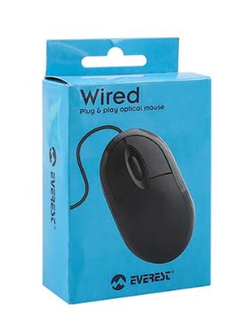 EVEREST SM-385 KABLOLU SİYAH OPTİK MOUSE