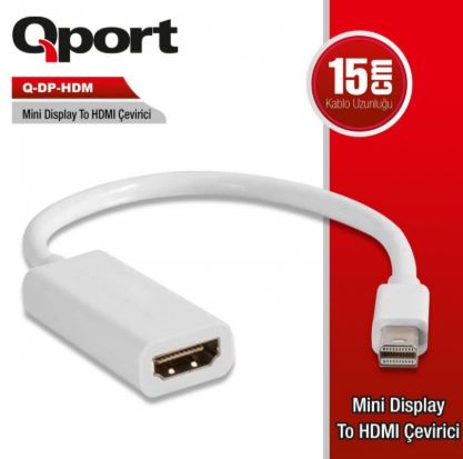 QPORT Q-DP-HDB DISPLAY TO HDMI ÇEVİRİCİ