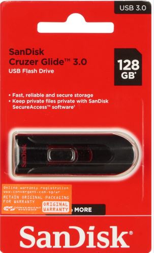 SanDisk Cruzer Glide SDCZ600-0128G-G35 128 GB Flash Bellek