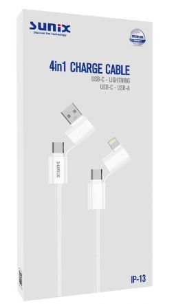SUNİX IP-13 4İN 1 CHARGE CABLE KABLO ŞARJ KABLOSU