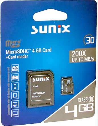 SUNİX MICRO SD 4GB CARD