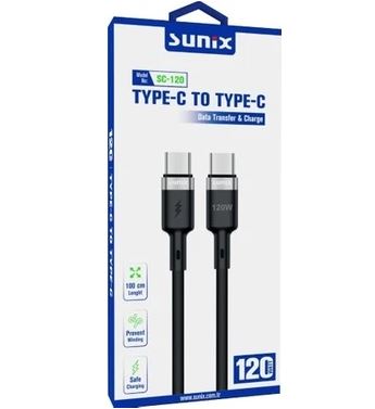 Sunix SC-120 120W Type-C To Type-C Kablo 