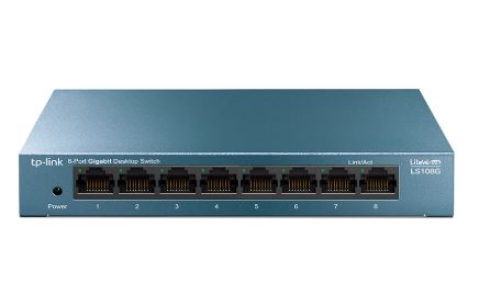 TP-LİNK LS108G 8 PORT LİTEWAVE10/100/1000 GİGABİT SWİTCH ÇELİK KASA